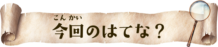 今回のはてな?